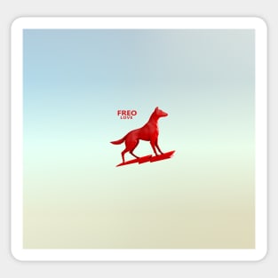 Love Freo, Fremantle Dingo dog Flour logo icon. Australia Sticker